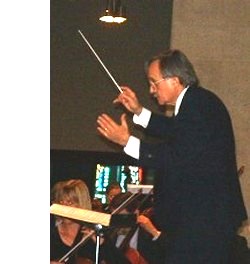 Conducting a recent concert
